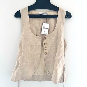 NWT Faithfull the Brand Stanze Vest – Natural Linen, Size L